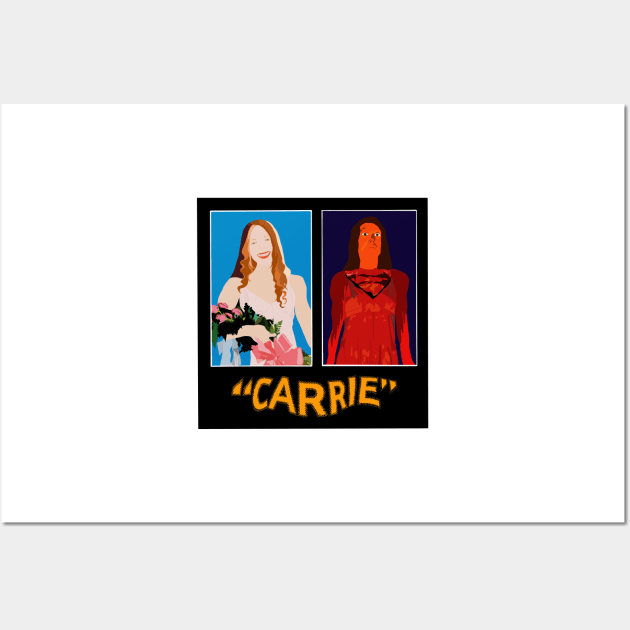 Carrie 1976 movie poster interpretation Wall Art by dylego